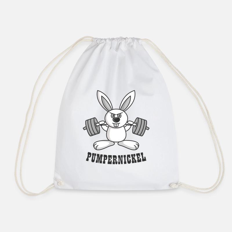 Pumpernickel Hasen Workout - Turnbeutel - Weiß