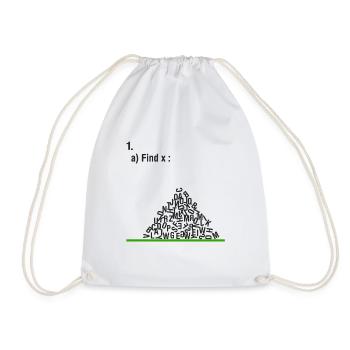 Find X Math Funny - Drawstring Bag - white - Front