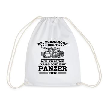 Panzer - Turnbeutel - Weiß - Vorne