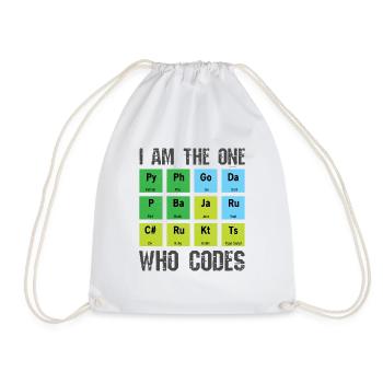 programmer - Drawstring Bag - white - Front