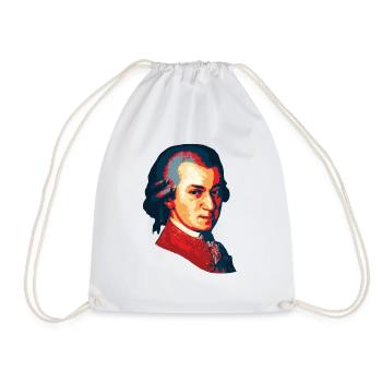 Wolfgang Amadeus Mozart - Drawstring Bag - white - Front