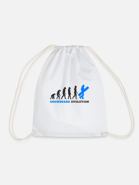 Snowboard Snowboarder Evolution - Turnbeutel - Weiß