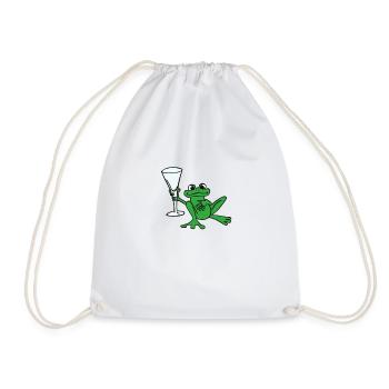 Frog / frog - Drawstring Bag - white - Front