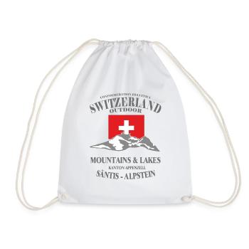 säntis, appenzell, schweiz, Suisse, alpstein - Drawstring Bag - white - Front