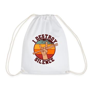 drummer - Drawstring Bag - white - Front