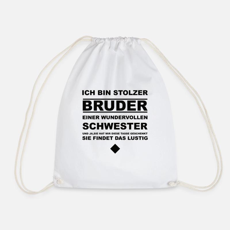 Ich bin Stolzer Bruder - Turnbeutel - Weiß
