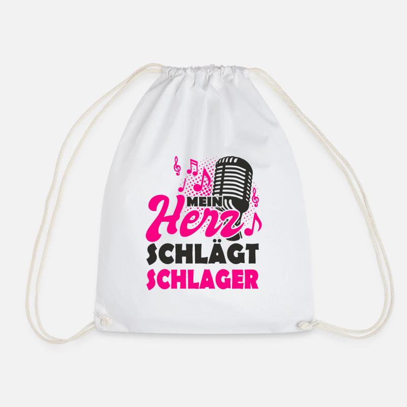 Schlagermusik - Turnbeutel - Weiß