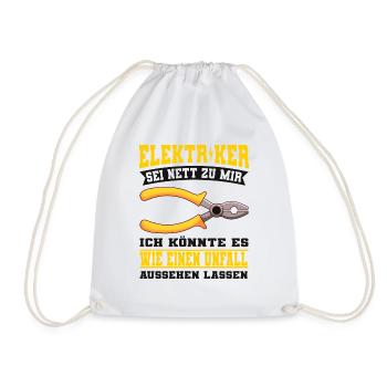 Elektriker - Turnbeutel - Weiß - Vorne