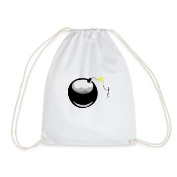 Cartoon Bomb lightened - Drawstring Bag - white - Front