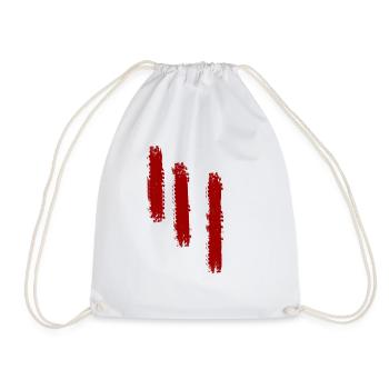 rétro look usé art moderne lignes rouges - Sac de sport léger - blanc - Devant