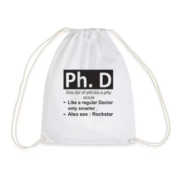 PhD Philosophie Lustig - Turnbeutel - Weiß - Vorne