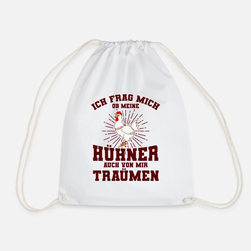 Hühner - Turnbeutel - Weiß