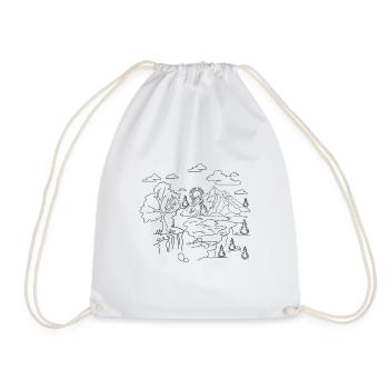 Mother nature panorama - Drawstring Bag - white - Front