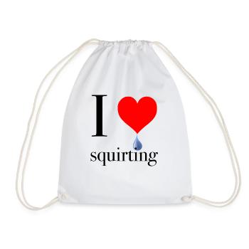 Squirting funny saying sex woman - Drawstring Bag - white - Front