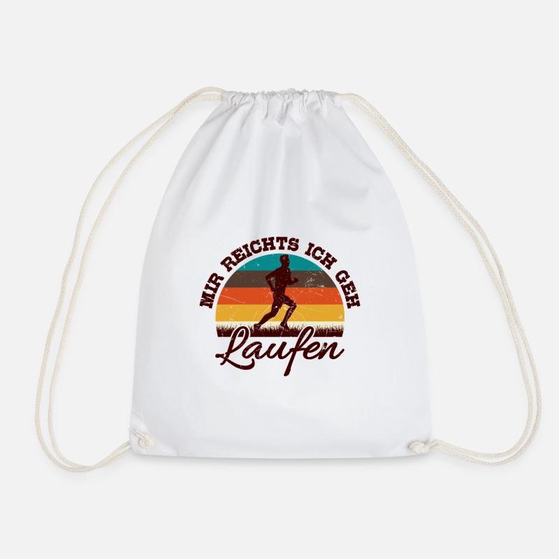 Run runners - Drawstring Bag - white