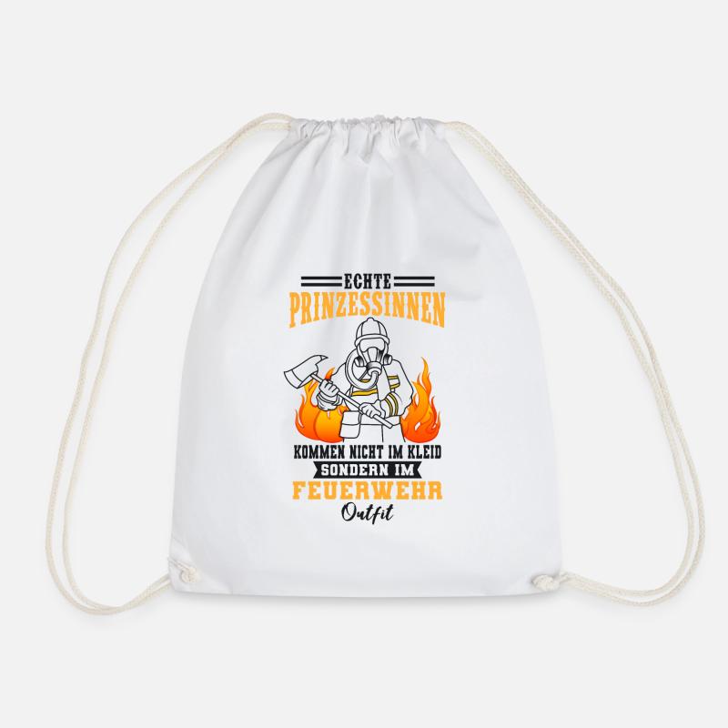Feuerwehrfrau - Turnbeutel - Weiß