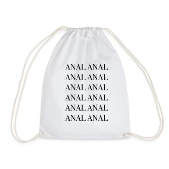 Anal anal sex anus sex - Drawstring Bag - white - Front