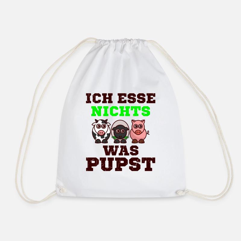 Vegetarier Spruch - Turnbeutel - Weiß