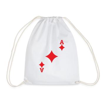 Costume de jeu de cartes Ace of Spades Poker - Sac de sport léger - blanc - Devant
