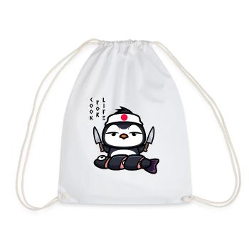 Japanese cook - Drawstring Bag - white - Front