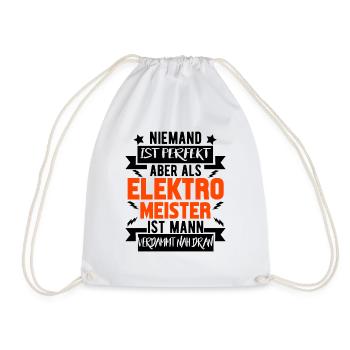 Elektriker Elektroniker Elektromeister Geschenk - Turnbeutel - Weiß - Vorne