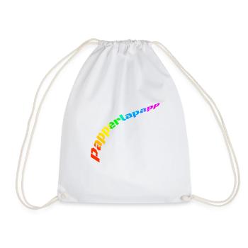 Papperlapapp Regenbogen seltene Wörter Geschenk - Turnbeutel - Weiß - Vorne