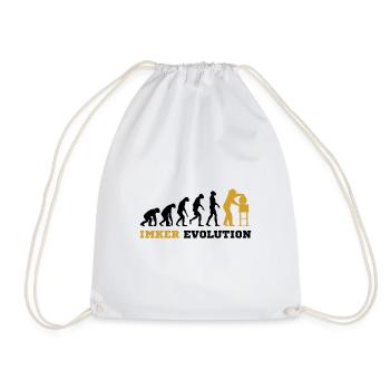 Imker Evolution - Turnbeutel - Weiß - Vorne