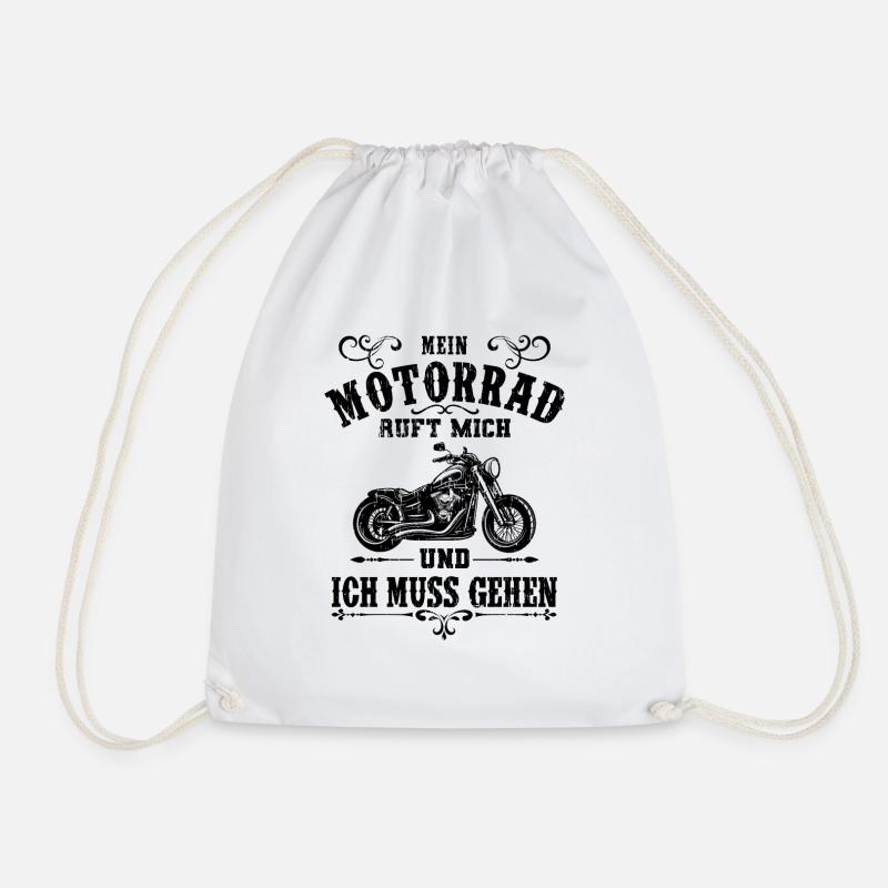 Motorrad - Turnbeutel - Weiß