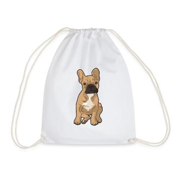 Bouledogue français - Sac de sport léger - blanc - Devant
