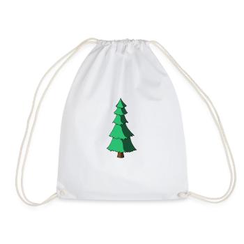Pine tree. pine. Christmas Tree. Kiefer - Drawstring Bag - white - Front