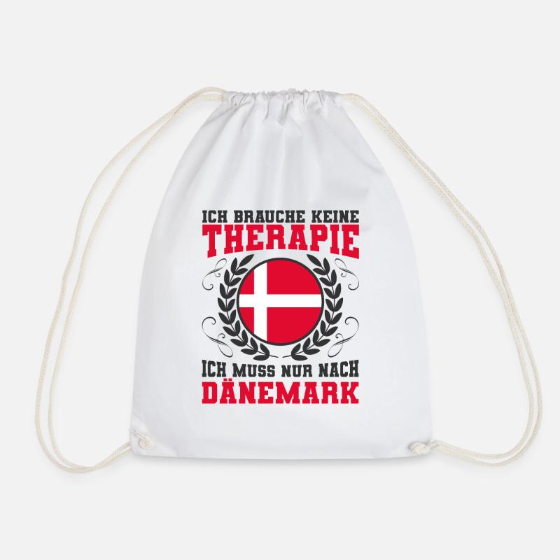 Dänemark - Turnbeutel - Weiß