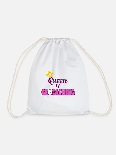 Geocaching Queen - Turnbeutel - Weiß