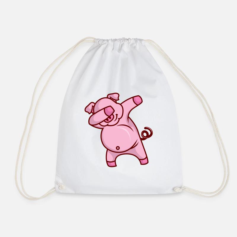 Dabbing Schwein Dab Sau Kinder Geschenk Idee - Turnbeutel - Weiß