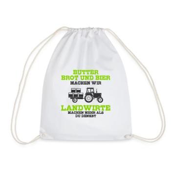 Landwirt Demo - Turnbeutel - Weiß - Vorne