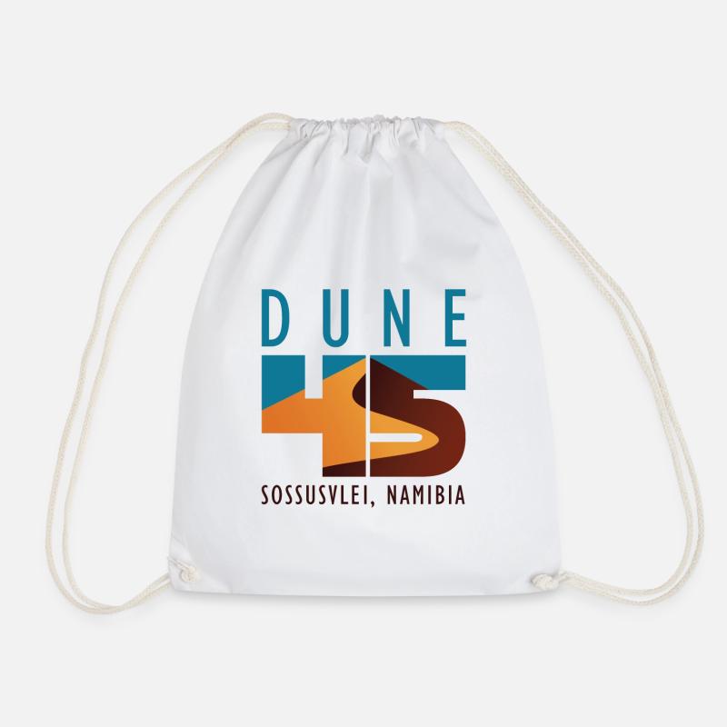 Dune 45 - Sossusvlei, Namibia - Drawstring Bag - white