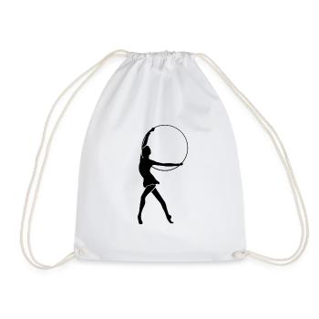 Rhythmic gymnastics with tires - Drawstring Bag - white - Front