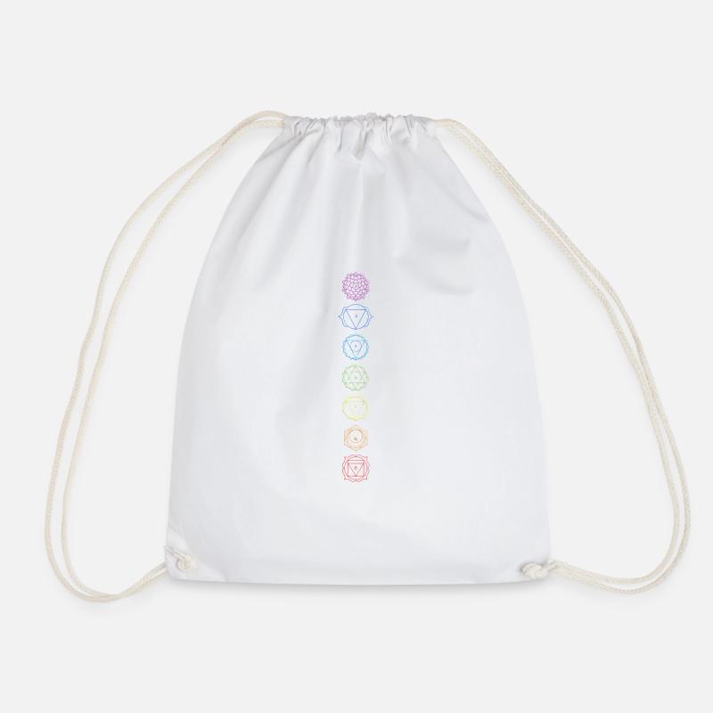 Chakra Symbole - Turnbeutel - Weiß