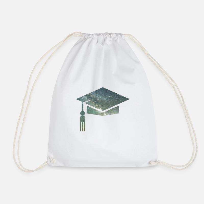Mortarboard Doktorhut - Turnbeutel - Weiß
