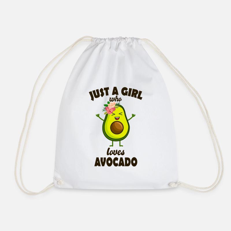 Avocado Mädchen - Turnbeutel - Weiß