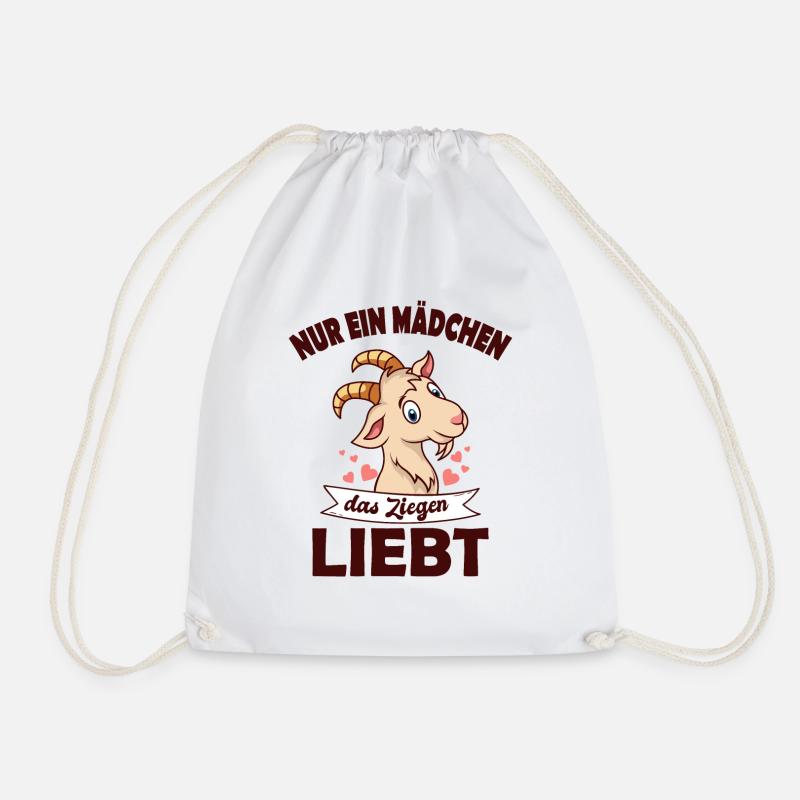 Ziegen Mädchen - Turnbeutel - Weiß