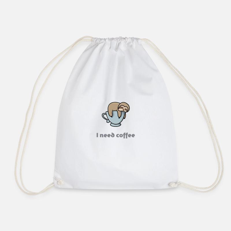 Faultiertasse - Turnbeutel - Weiß