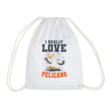 pelican - Drawstring Bag - white - Front
