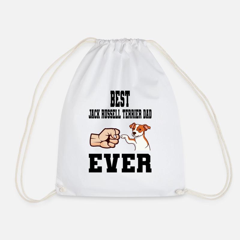 Jack Russell Terrier - Drawstring Bag - white