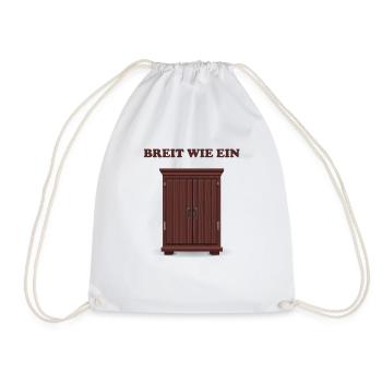 BREIT WIE EIN SCHRANK - Turnbeutel - Weiß - Vorne