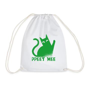 Pet me, Katze Kätzchen - Turnbeutel - Weiß - Vorne
