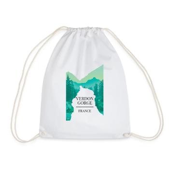 Verdon Gorge - France - Drawstring Bag - white - Front