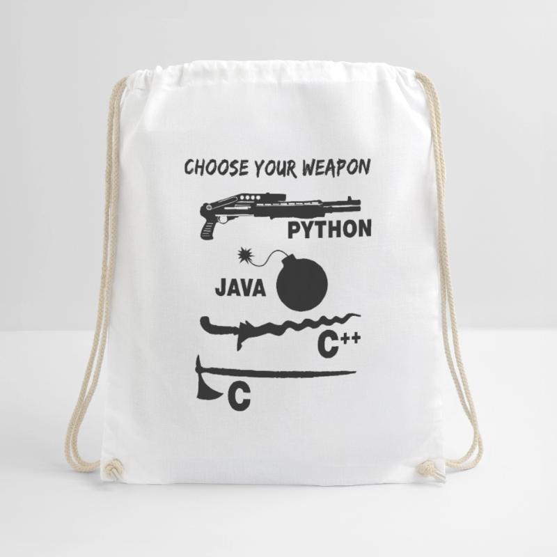 Programmer Choose your programming language Drawstring Bag