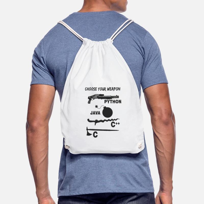 Programmer Choose your programming language Drawstring Bag