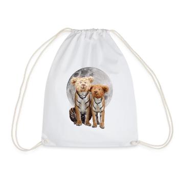 Collage art surréaliste tigre teddy cadeau design - Sac de sport léger - blanc - Devant