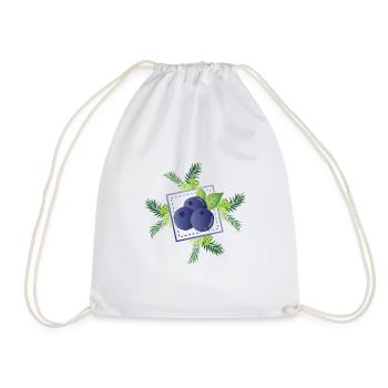 Blaubeeren - Turnbeutel - Weiß - Vorne